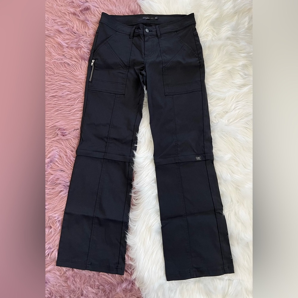 Prana Monarch Hiking / Camping Convertible Black Zip-Off Pants